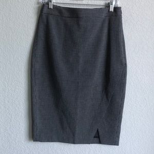 NWT Banana Republic Bi Stretch Wrap Pencil Skirt Ponte Knit Black White